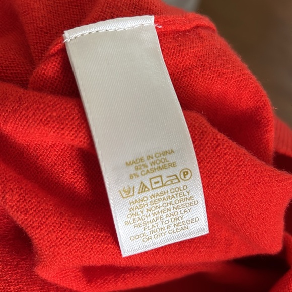 Kate Spade Bow Neck Retro Chic Red Wool/Cashmere Sweater - Small - Picture 4 of 4